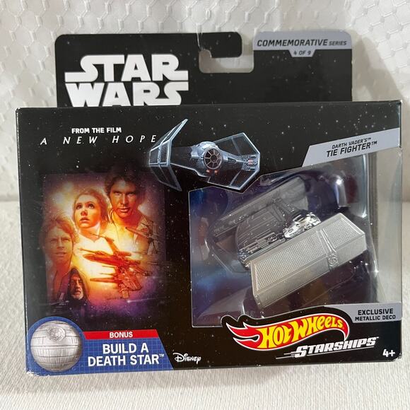 2018 Hot Wheels Star Wars Commemorative Darth Vader's Tie Fighter #4 - Picture 1 of 5
